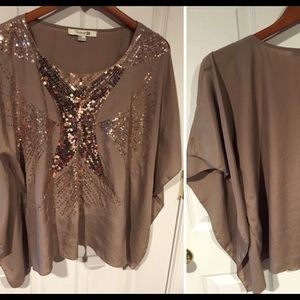 Rose Gold F21 Sequined Top